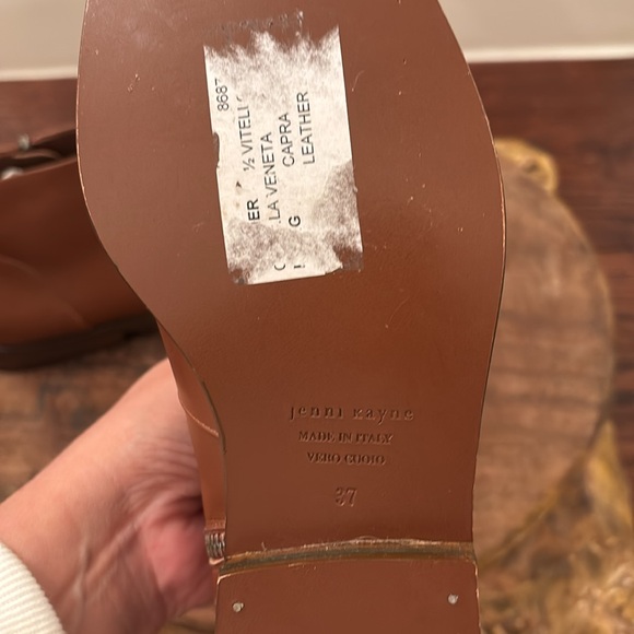 Jenni Kane NEW, never worn,  booties.  Size 37 Saddle Leather. - Picture 4 of 4